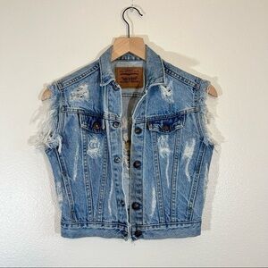 Vintage Levis Denim Jacket Orange Tab